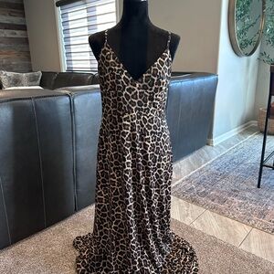 Michael Kors Leopard Print Maxi Dress